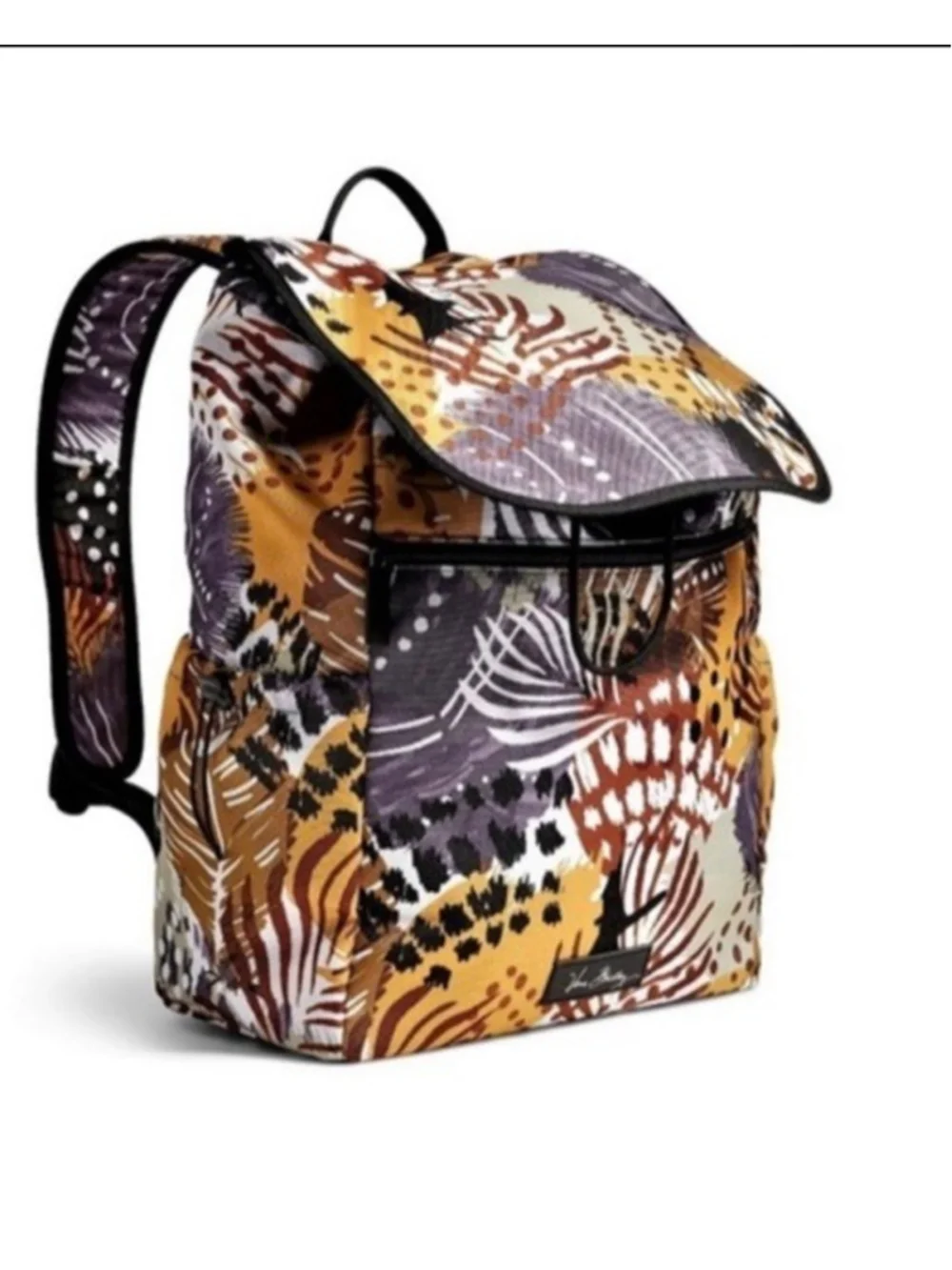 Vera Bradley Lighten Up Backpack Painted Feathers Retired